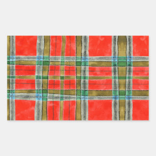 Stickers rectangle MAC BAIN TARTAN