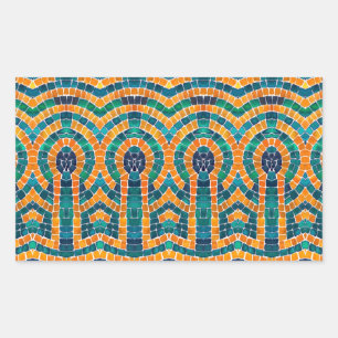 Stickers Rectangle MOSAIC ICONS OR