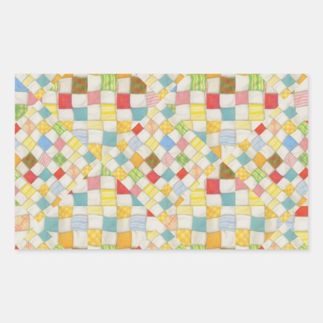 Stickers Rectangle MOSAIC QUILT (Devant)