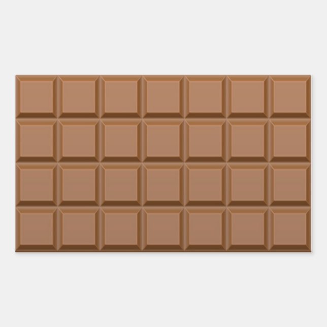 Stickers rectangulaires au chocolat (Devant)