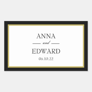 Stickers Rectangulaires de la mariée noire à la fr