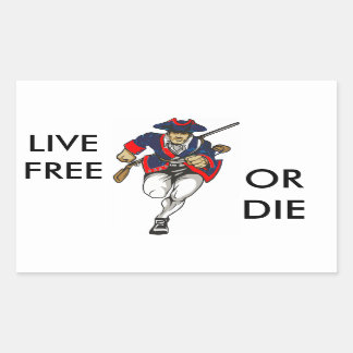 Stickers rectangulaires LIBRES À VIVRE OU À MOURIR