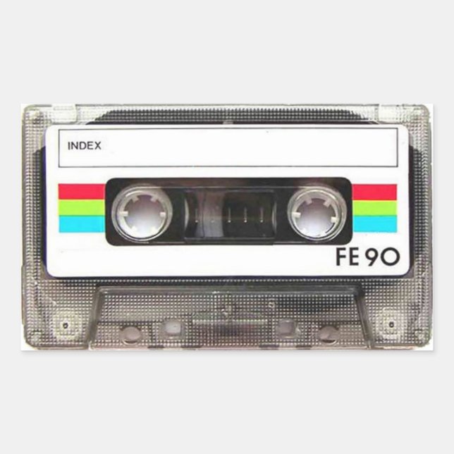 Stickers rectangulaires sur bande de cassette (Devant)