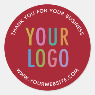 Stickers Red Business Merci Étiquettes de logo per