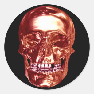 Stickers Red Chrome Skull