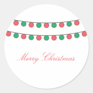 Stickers Red Green Holiday String de lumières
