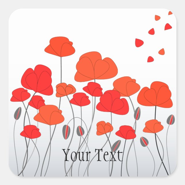 Stickers Red Poppies (Devant)