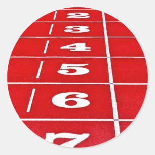 Stickers Red Running Track