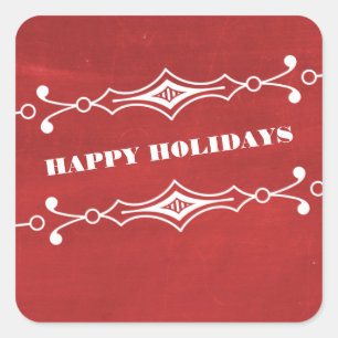 Stickers Red Slanted en Chalkboard