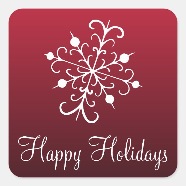 Stickers Red Snowflake (Devant)