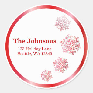 Stickers Red Snowflakes - Stickers Holiday/Christm