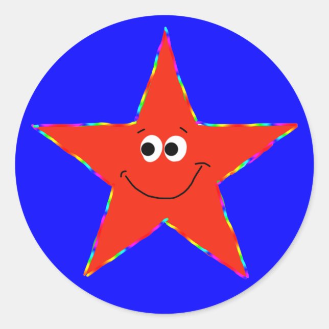 Stickers Red Star souriants (Devant)