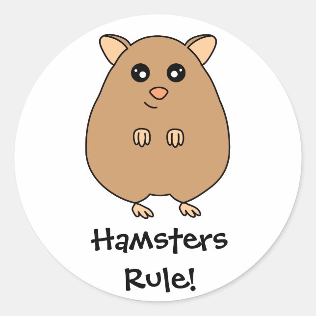 Stickers Règle de Hamster de Carton mignon (Devant)