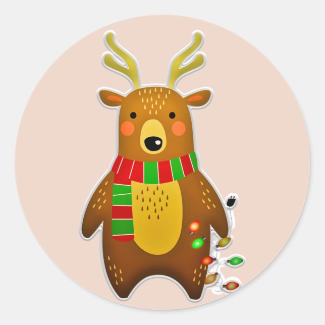 stickers rennes de noël (Devant)