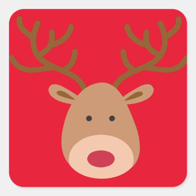 Stickers rennes de Noël - Feuille de 20 (Devant)
