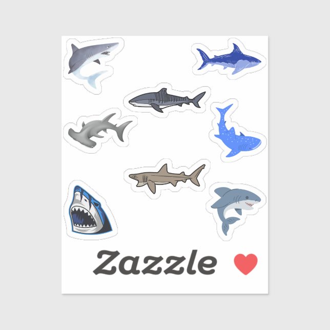 Stickers Requin (Feuille)