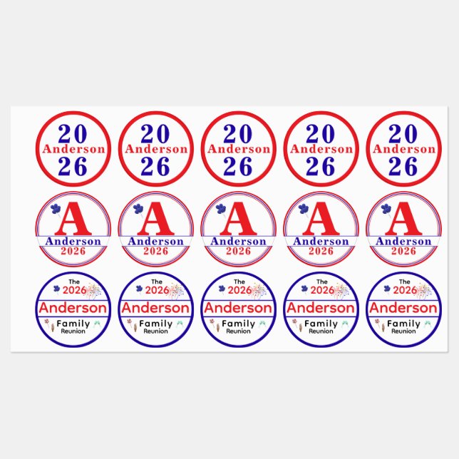 Stickers Réunion de famille patriotique (Feuille)