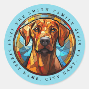 Stickers Rhodesian Ridgeback Round