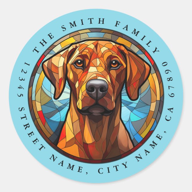 Stickers Rhodesian Ridgeback Round (Devant)