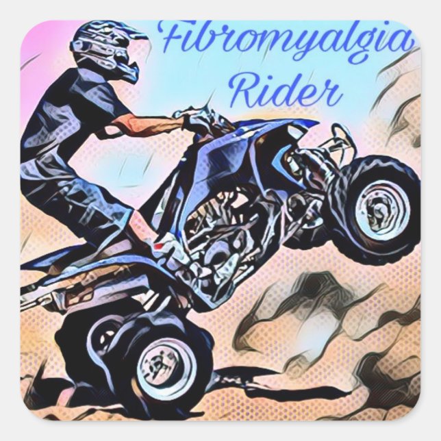 Stickers Rider Fibromyalgia (Devant)