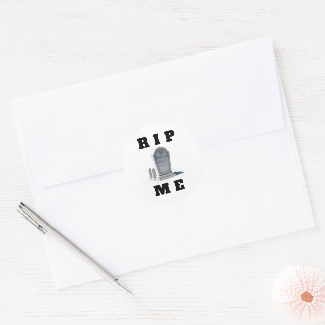 Stickers RIP ME drôle noir et blanc mème humour (Enveloppe)