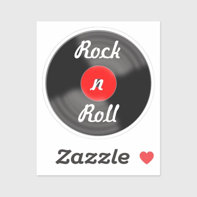 Stickers Rock and Roll Vinyl (Feuille)