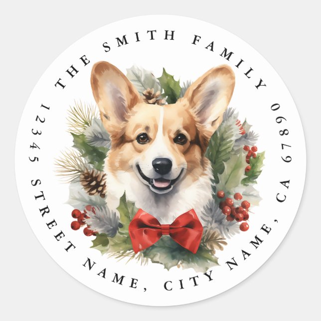 Stickers Rond Corgi (Devant)