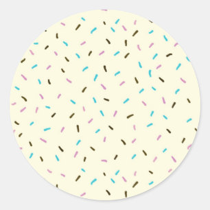 Stickers ronds à arrosage doux (crème vanille)
