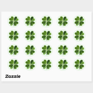 Stickers ronds à quatre feuilles