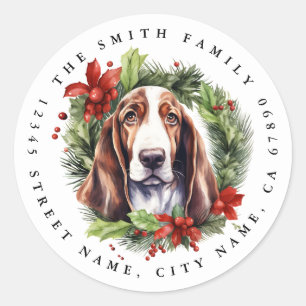 Stickers ronds Basset Hound