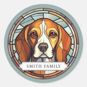 Stickers ronds beagles