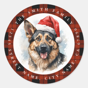 Stickers ronds bergers de Noël
