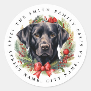 Stickers ronds Black Labrador Retriever