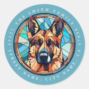 Stickers ronds classiques bergers allemands