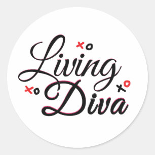 Stickers ronds classiques Diva Living