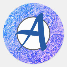 stickers ronds classiques William Morris motif