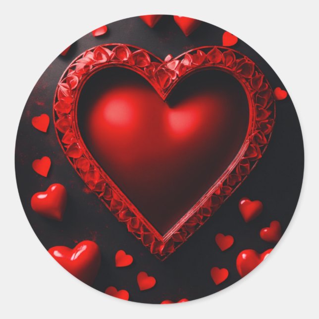 Stickers ronds Coeur Design de charme (Devant)