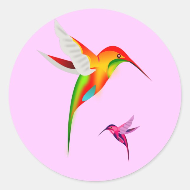 Stickers ronds Colibri Haven (Devant)