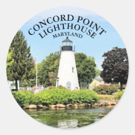 Stickers ronds Concord Point Lighthouse, Maryland