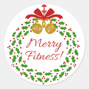 Stickers ronds de courroie de sport Joyeux