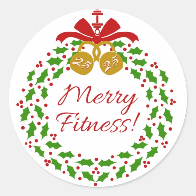 Stickers ronds de courroie de sport Joyeux (Devant)