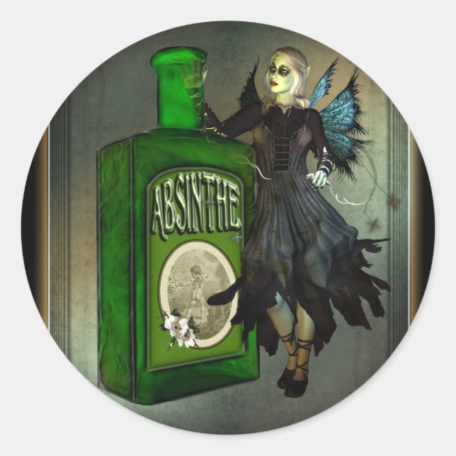 Stickers ronds de Féerie Absinthe (Devant)