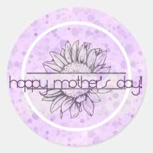 Stickers ronds de la Fête des Mères de Lilac Sunfl