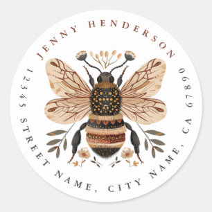 Stickers ronds de l'abeille