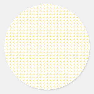 Stickers ronds de Motif géométrique jaune moderne