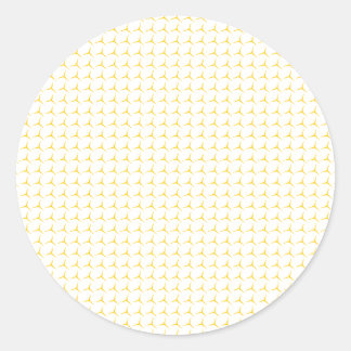 Stickers ronds de Motif géométrique jaune moderne