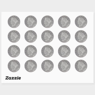 Stickers ronds de nickel à tête blanche 1913