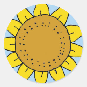 Stickers ronds de tournesol CE