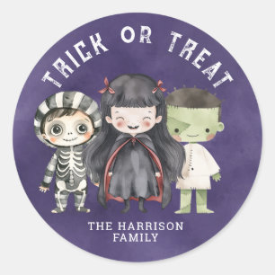 Stickers ronds d'Halloween joyeux