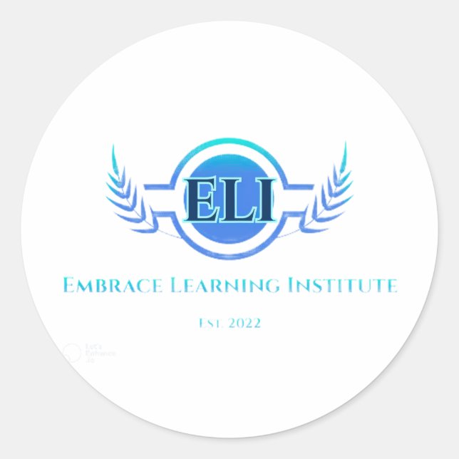 Stickers ronds - Embrasser le logo de l'Institut d (Devant)